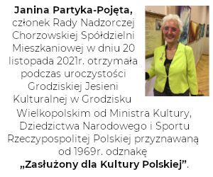 Janina Partyka-Pojęta Zasłużony dla Kultury Polskiej