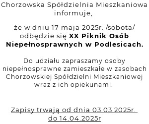 XX Piknik Osób Niepełnosprawnych w Podlesicach