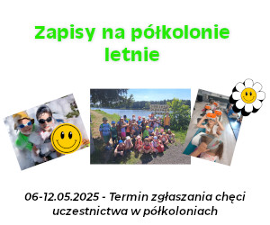 Zapisy na półkolonie (lato 2025)