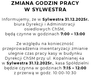 ZMIANA GODZIN PRACY W SYLWESTRA 2025